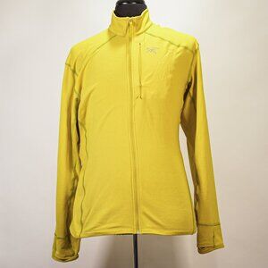 Arc'teryx Delta Jacket – Men’s Large – Yellow Full Zip Base Layer – Excellent